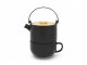 BREDEMEIJER Керамичен сет за чай с филтър и бамбуков капак “Umea“ - черен - 0,5 л.