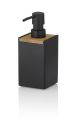 Диспенсър за течен сапун “Cube“ - черна с дървен елемент - 300 мл. - KELA 