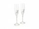 ZILVERSTAD Подаръчен сет чаши за шампанско със сребърно покритие “Heart“ - 2 броя
