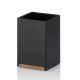 Чаша за баня “Cube“ - черна с дървен елемент - KELA 