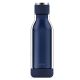 Синя двустенна бутилка ASOBU “INNER PEACE“ - стъкло/тритан - 500 мл.