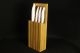 KYOCERA Комплект от 4 бр. керамични ножове (бяло острие / бяла дръжка) + бамбуков блок