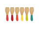PEBBLY Комплект от 6 малки бамбукови шпатули - различни цветове