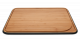 PEBBLY Бамбукова дъска за рязане размер L - 40,5х33 см - черен кант