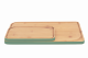 PEBBLY Комплект бамбукови дъски за рязане - 2 бр. - зелен кант