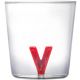 Vin Bouquet Стъклена чаша с декорация БУКВА V - 350 мл.