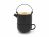BREDEMEIJER Керамичен сет за чай с филтър и бамбуков капак “Umea“ - черен - 0,5 л.
