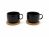 BREDEMEIJER Сет от 2 керамични чаши за чай с бамбукови подложки “Umea“ - черни - 250 мл.