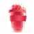 ASOBU Двустенна охлаждаща чаша с прибор “CHILL YO 2 GO“ - цвят червен