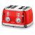 SOGO Ретро тостер за 4 филии 1500 W - червен