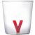 Vin Bouquet Стъклена чаша с декорация БУКВА V - 350 мл.