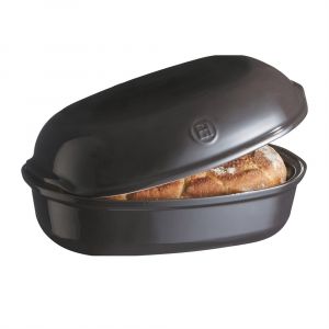 Черна керамична елипсовидна форма за печене на хляб EMILE HENRY 