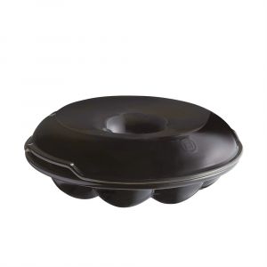 Черна керамична кръгла форма за печене на питки EMILE HENRY 