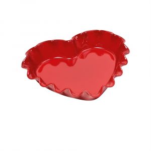 Червена керамична форма за тарт (сърце) EMILE HENRY 