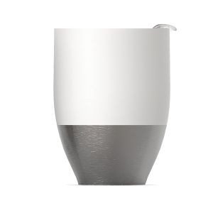 Двустенна термочаша ASOBU “IMPERIAL COFFEE“ - 300 мл. в цвят бял/инокс